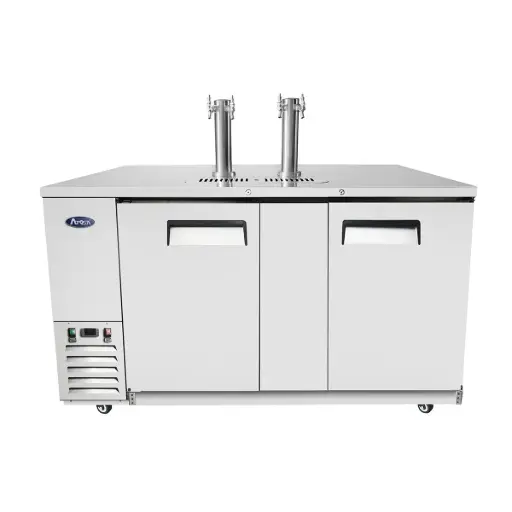 [UFDDA-68-S-4] Atosa Direct Draw | 68" | Stainless Steel | with 2x 2-Product Stainless Column Tower 