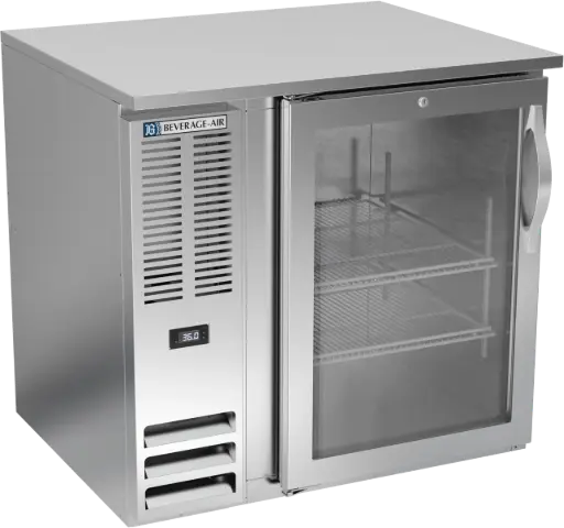 [UFBBB-36G-S] Beverage Air Back Bar Cooler | 36" Wide | Stainless Steel | Glass Doors