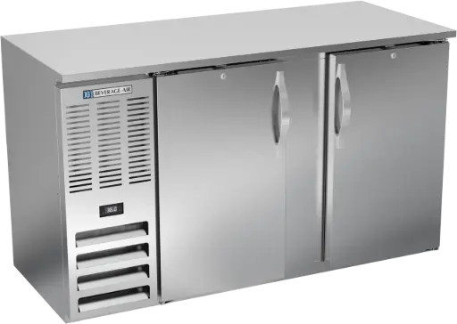 [UFBBB-58-S] Beverage Air Back Bar Cooler | 58" Wide | Stainless Steel | Solid Doors