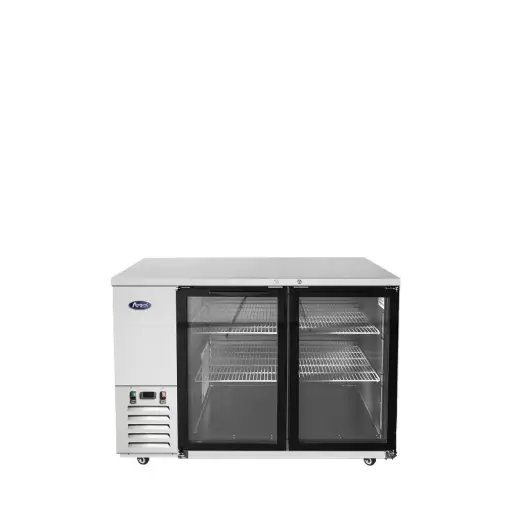 [UFBBA-58G-S] Atosa Back Bar Cooler | 58" Wide | Stainless Steel | Glass Doors