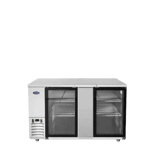 [UFBBA-68G-S] Atosa Back Bar Cooler | 68" Wide | Stainless Steel | Glass Doors